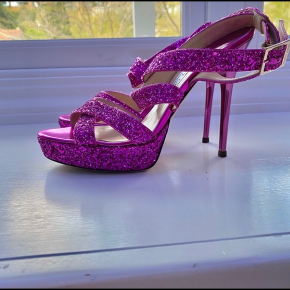 Jimmy Choo Vamp Course Glitter Stilettos - Picture 4 of 8